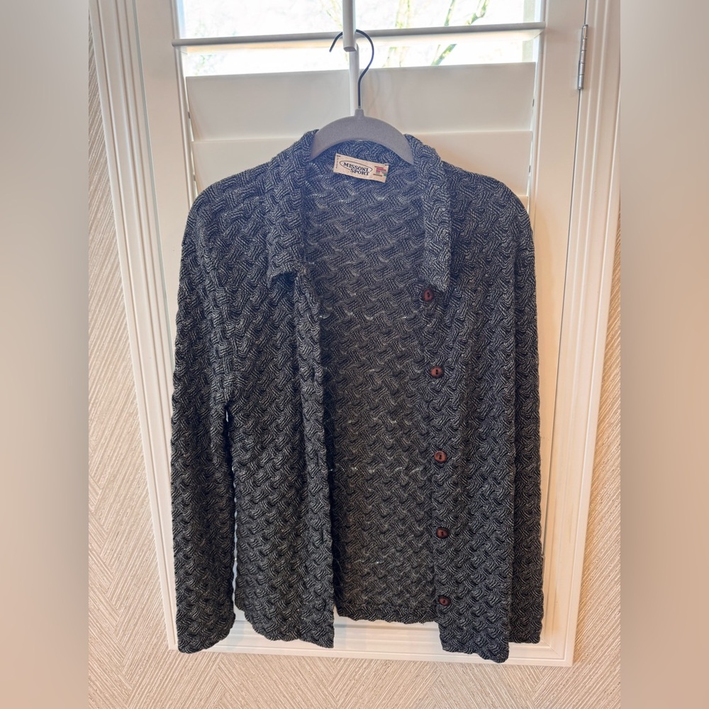 Missoni Black and Gray Button Down Shirt